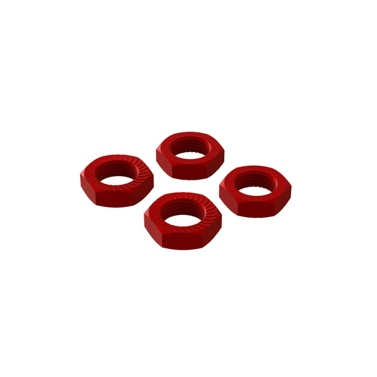 ARRMA 310906 17mm Aluminum Wheel Nut (Red) (4)