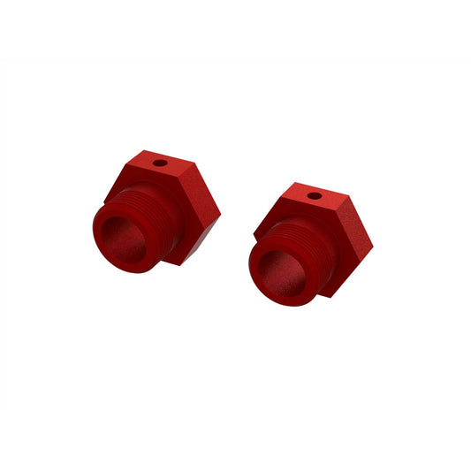 ARRMA 310928 8S BLX Aluminum 24mm Wheel Hex (Red) (2)