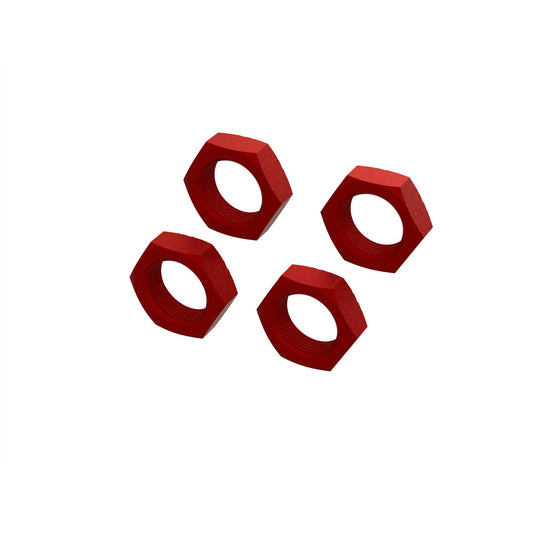 ARRMA 310929 8S BLX Aluminum 24mm Wheel Nut (Red) (4)