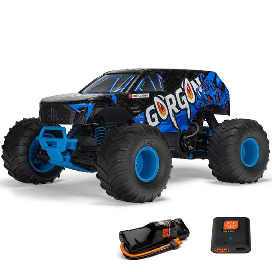 ARRMA 3230ST5 1/10 GORGON 2WD RTR Brushed Monster Truck (Battery & Charger Included), Blue