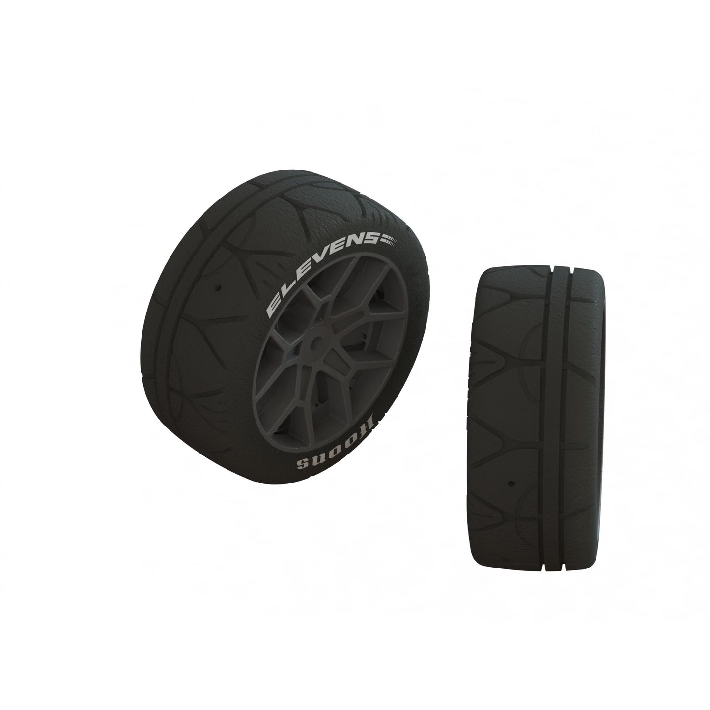 ARRMA 550093 DBoots Elevens 35/085 2.4 Pre-Mounted Tires (2) (White)
