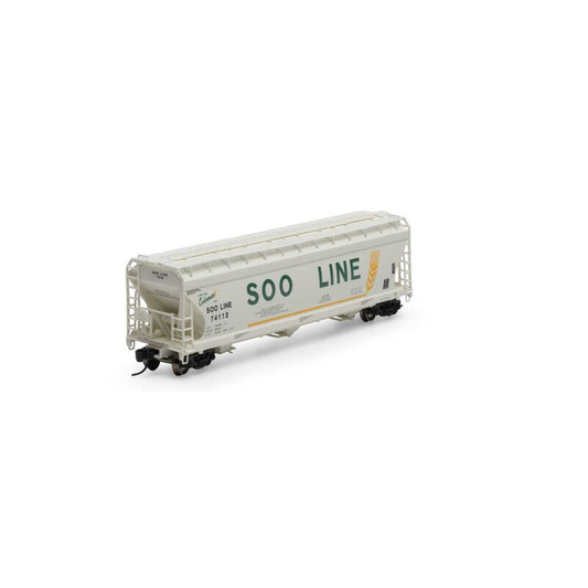 Athearn 12951 N ACF 4600 3-Bay Center Flow Hopper, SOO #74112