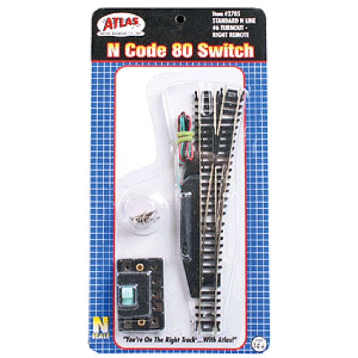 Atlas 2705 N Code 80 #6 Remote Right-Hand Turnout