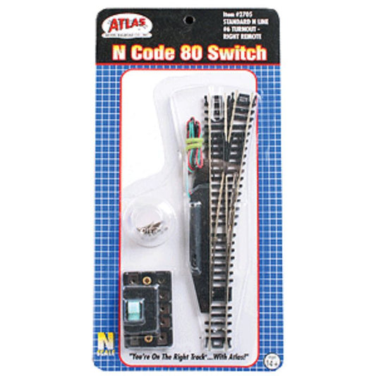 Atlas 2705 N Code 80 #6 Remote Right-Hand Turnout