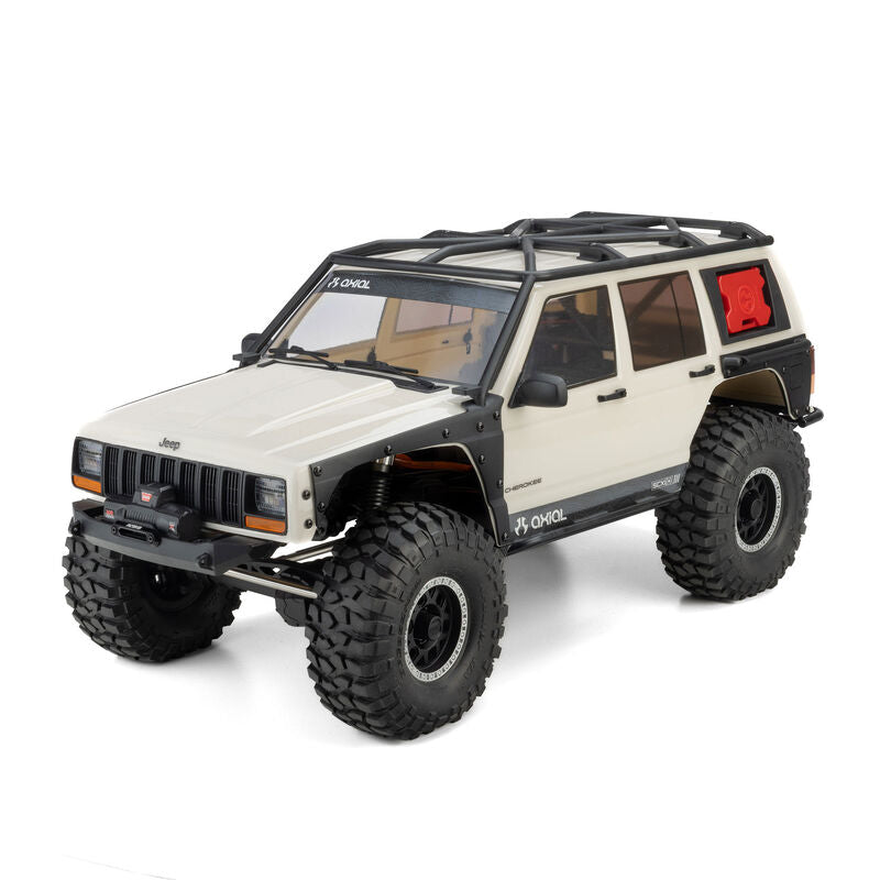 Axial 2037T2 1/10 SCX10 III Jeep Cherokee XJ 4X4 RTR Brushed Rock Crawler, White