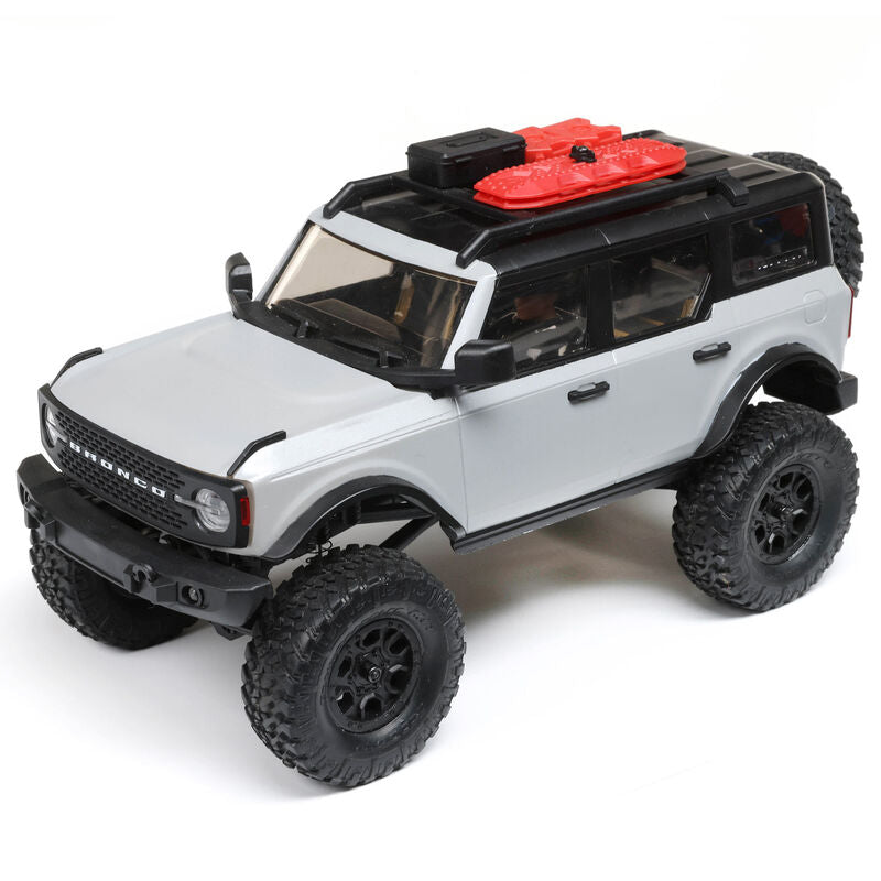 Axial 00006T2 SCX24 2021 Ford Bronco Hard Body 1/24 4WD RTR Scale Mini Crawler (Grey) w/2.4GHz Radio