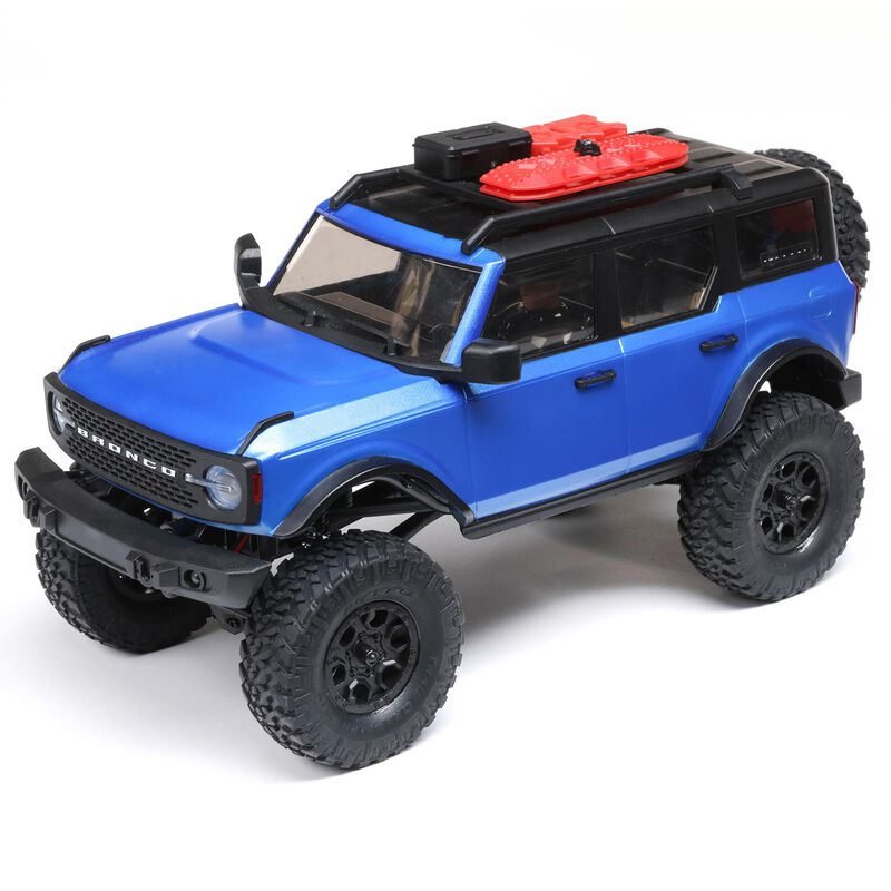 Axial 00006T3 SCX24 2021 Ford Bronco Hard Body 1/24 4WD RTR Scale Mini Crawler (Blue)