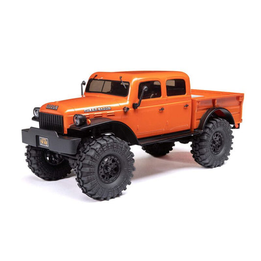Axial 00007T1 1/24 SCX24 Dodge Power Wagon 4X4 Rock Crawler Brushed RTR, Orange