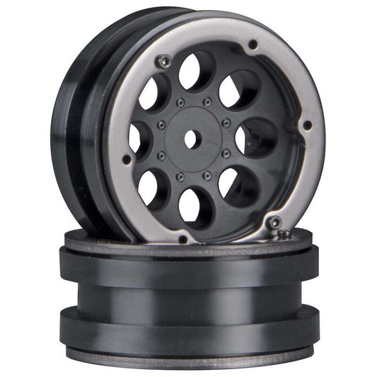 Axial 8087 1.9" 8 Hole Beadlock Wheels (Black) (2)