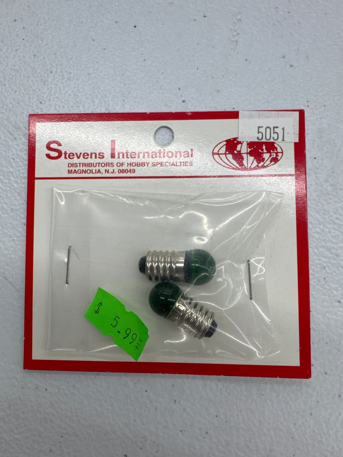 Stevens International 5051 19v Green Screw Base Standard Bulb