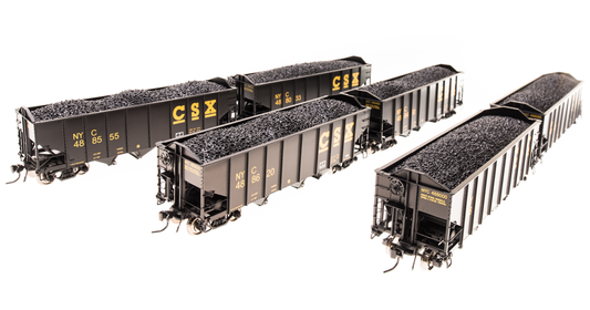Broadway Limited 5629 HO H2a 3-Bay Hopper, CSX/Black/Yellow Lettering(6)