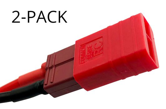 Common Sense CSA-TFDM-2PK Red Adapter for Deans-type batteries to popular RC vehicles (2)