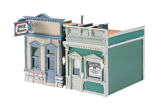 Woodland Scenics D224 Doctor's Office & Shoe Repair HO Scale Kit