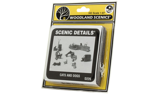 Woodland Scenics D226 Cats and Dogs HO Scale Kit