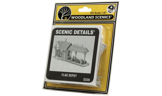 Woodland Scenics D239 Flag Depot HO Scale Kit *Discontinued*