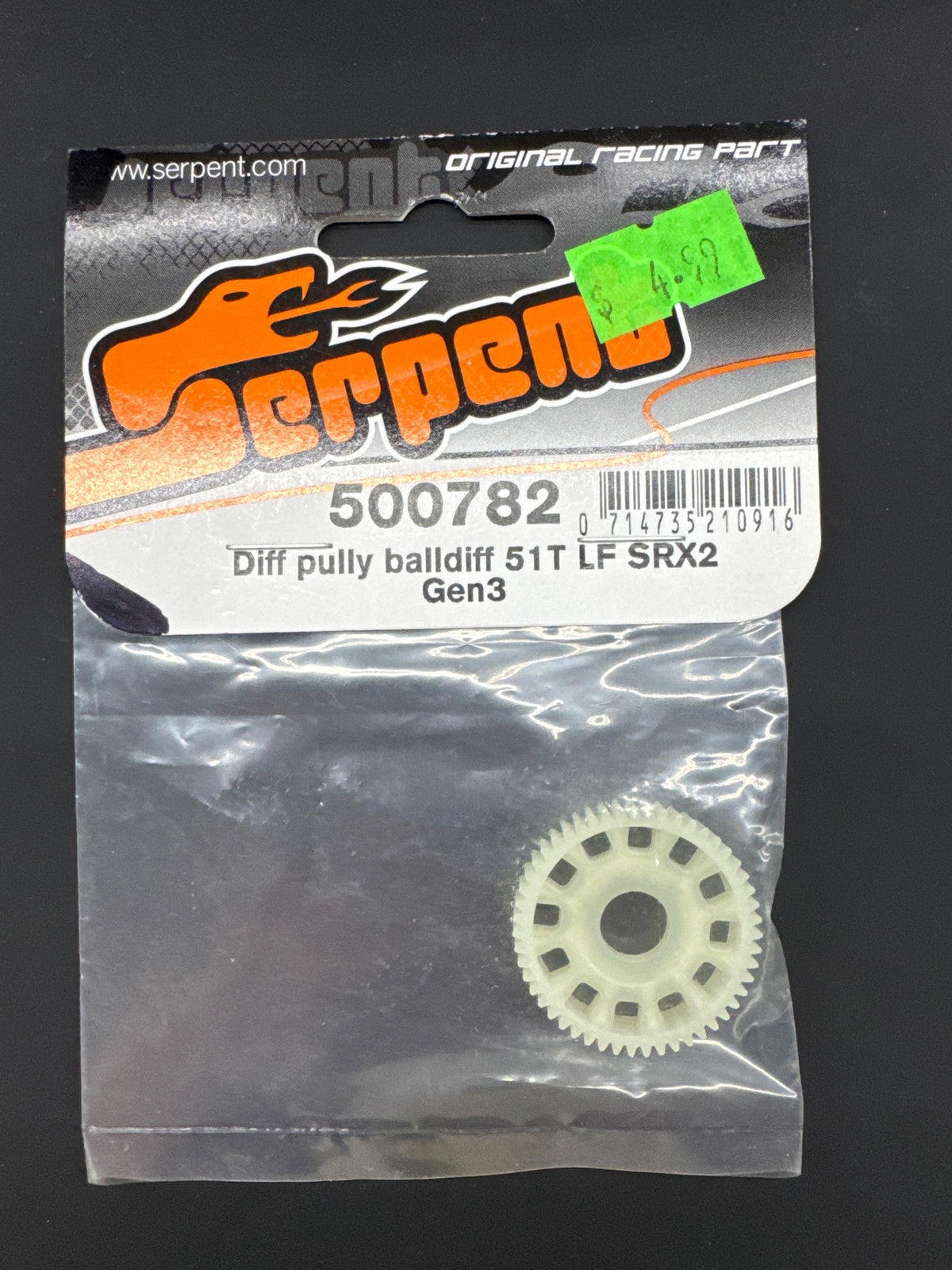 Serpent 500782 Diff Pully Balldiff 51T LF SRX2 Gen3