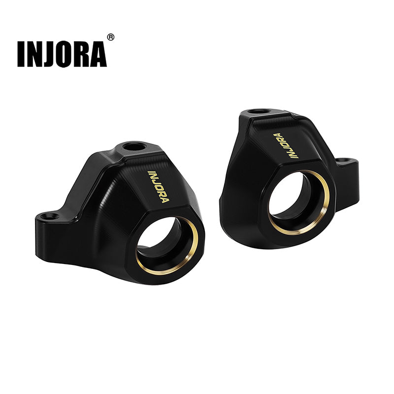 Injora SCX30-04BK Black Brass Steering Knuckles for 1/30 Axial SCX30