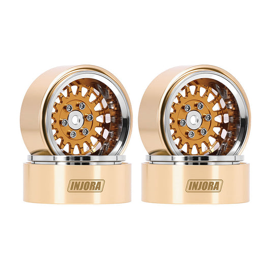 Injora YQW-MW1316GD 1.3" ModuWheel -4.05mm Offset Wheels for Micro Crawlers (W1316) Gold