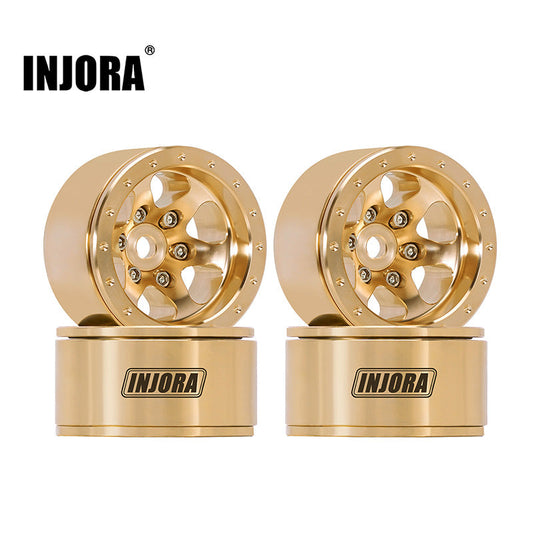 Injora YQW-1011 1.0" 40g/pcs Brass -4.7mm Offset Wheels for Micro Crawlers (W1011)