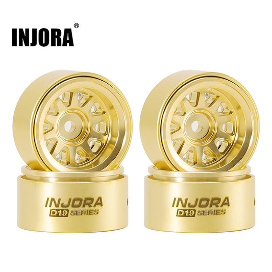 Injora W7007BR-19 0.7" D19 Brass Beadlock Wheels for 1/30 SCX30 (W7007)