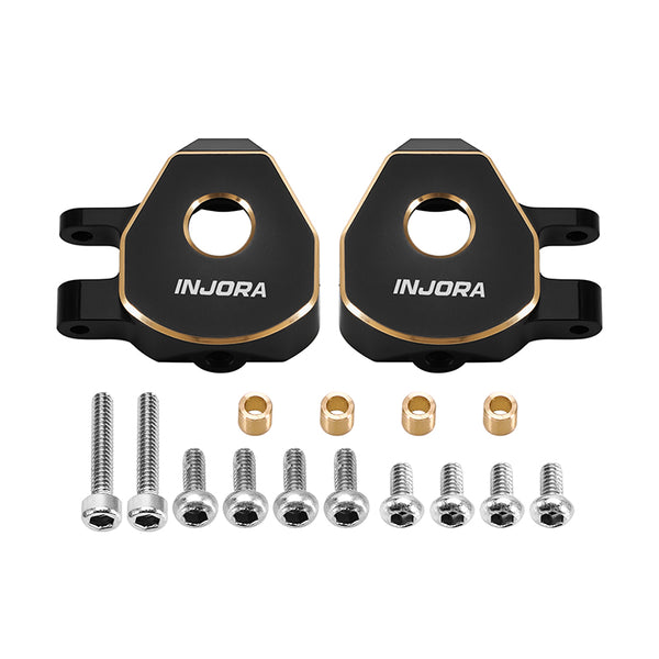 Injora ASC32-06BK Black Coating Brass Steering Knuckles