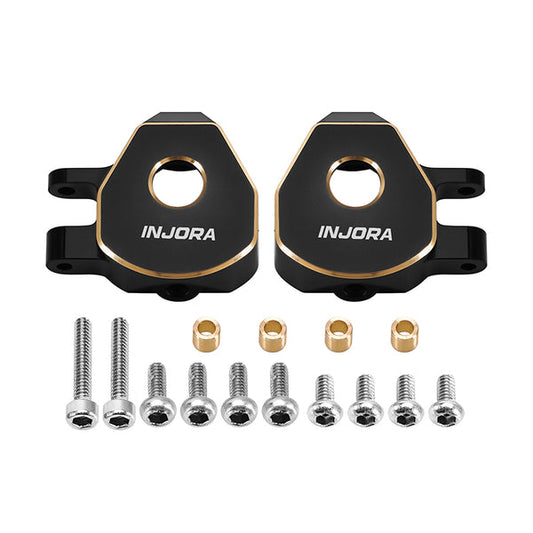 Injora ASC32-06BK Black Coating Brass Steering Knuckles