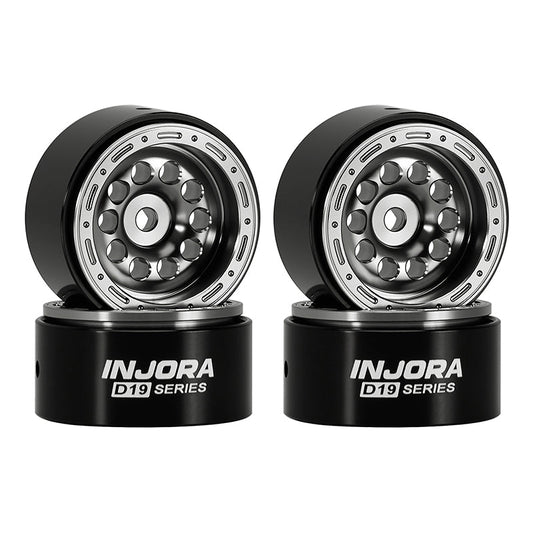 Injora W7008TI-19 0.7" D19 Aluminum Wheels for 1/30 SCX30 (W7008) - Grey