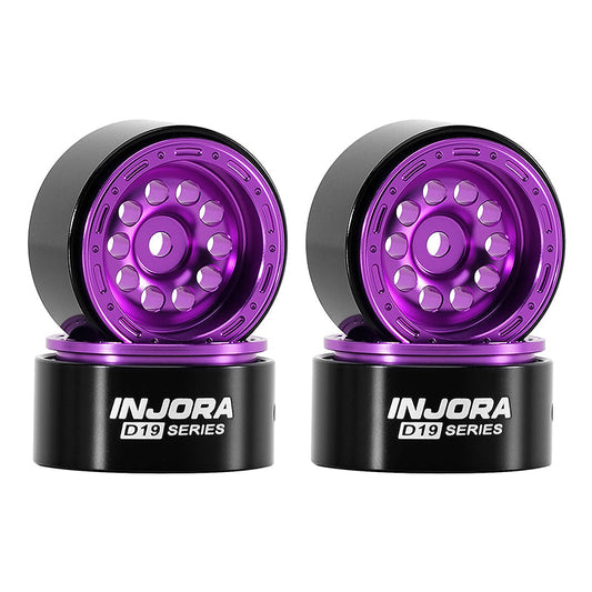 Injora W7008PU-19 0.7" D19 Aluminum Wheels for 1/30 SCX30 (W7008) - Purple