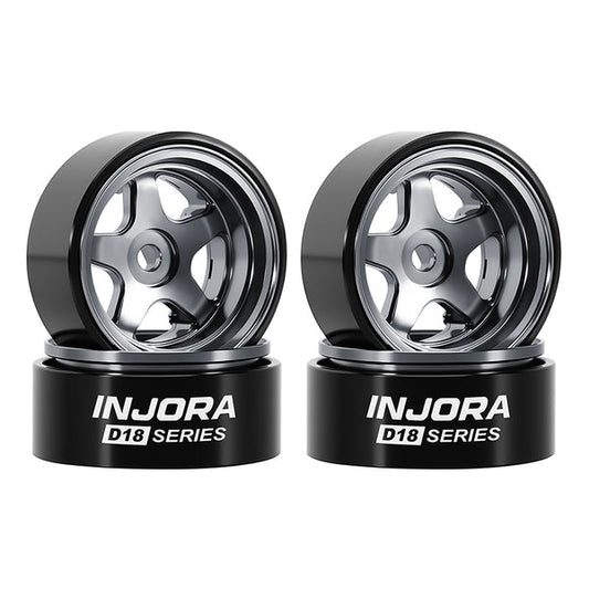 Injora W7002TI-18 0.7" D18 5-Spoke Aluminum Wheels for SCX30