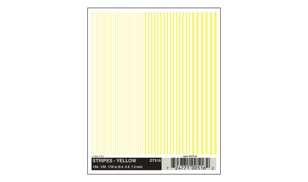 Woodland Scenics DT516 Stripes Yellow