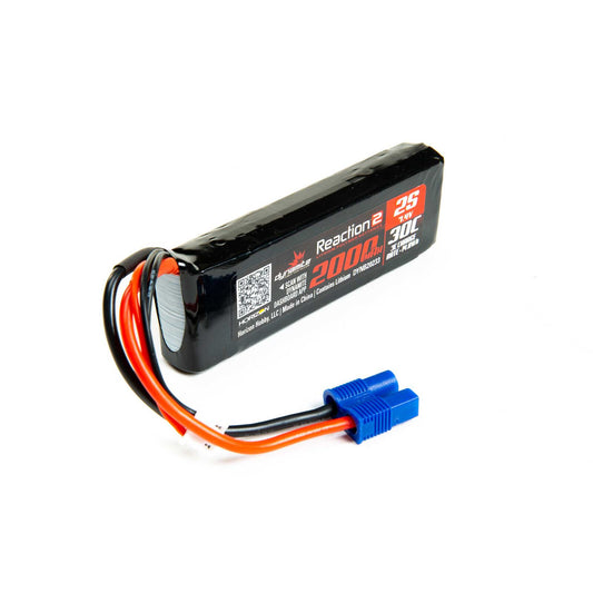 Dynamite B20233 Reaction 2 7.4V 2000mAh 2S 30C LiPo: EC3 Minis, TWH