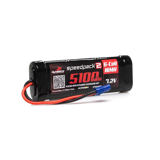 Dynamite B2090EC SPEEDPACK 2 7.2V 5100MAH 6 CELL NiMH FLAT EC3