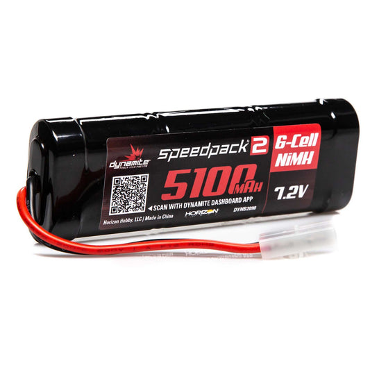 Dynamite B2090 SPEEDPACK 2 7.2V 5100MAH 6 CELL NiMH FLAT TAM