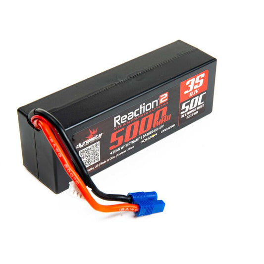 Dynamite B5035H3 Reaction2 11.1V 5000mAh 3S 50C LiPo, Case: EC3
