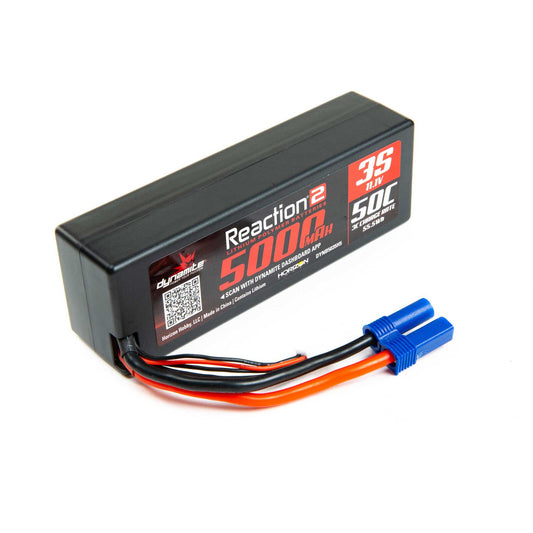 Dynamite B5035H5 Reaction2 11.1V 5000mAh 3S 50C LiPo, Hardcase: EC5