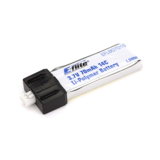 Eflite B0701S 70mAh 1S 3.7V 14C LiPo Battery: PH 1.25 (Ultra Micro)