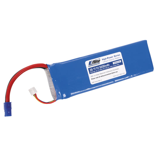 Eflite B32003S 3200mAh 3S 11.1V 20C LiPo, 13AWG EC3