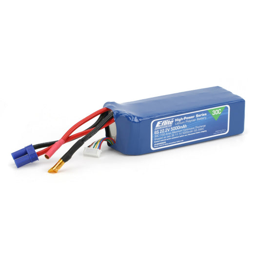 Eflite B50006S30 E-flite 5000mAh 6S 22.2V 30C LiPo 10AWG EC5