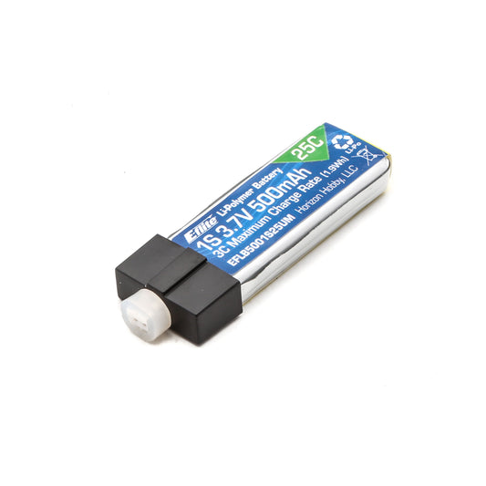 Eflite B5001S25UM 500mAh 1S 3.7V 25C LiPo High Current UMX Connector