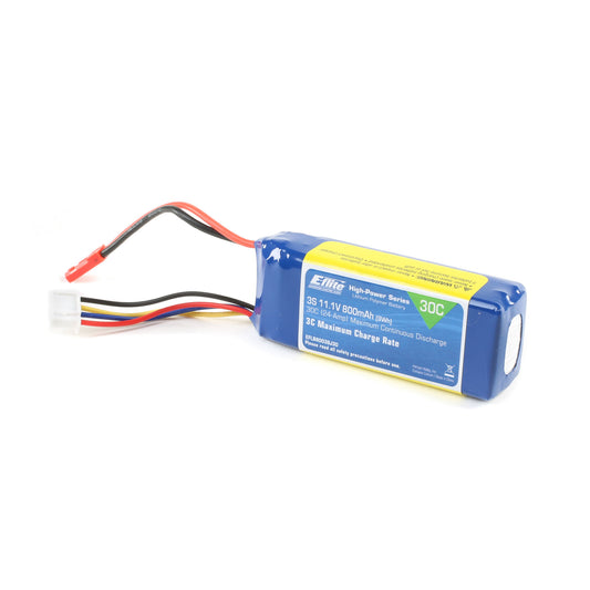 Eflite B8003SJ30 800mAh 3S 11.1V 30C LiPo, 18AWG JST
