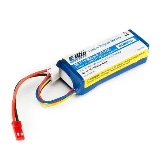 Eflite B8003SJ 800mAh 3S 11.1V 20C LiPo, 20AWG JST