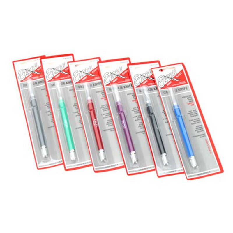 Excel Hobby Blade 16018 K18 Grip-On Hobby Knife w/Cap (Random Color