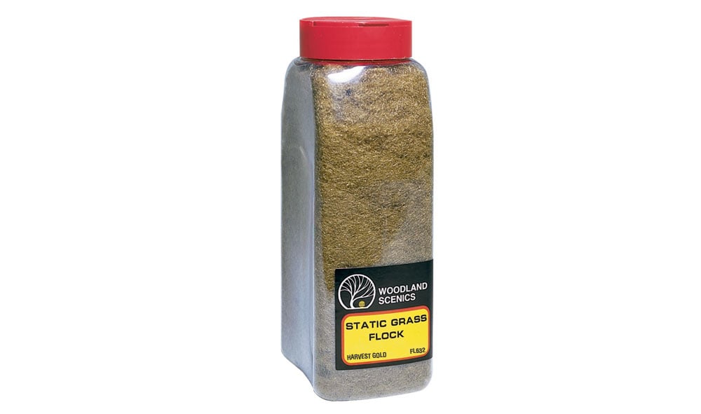Woodland Scenics FL632 632 Static Grass Flock- Harvest Gold (32oz. Shaker)