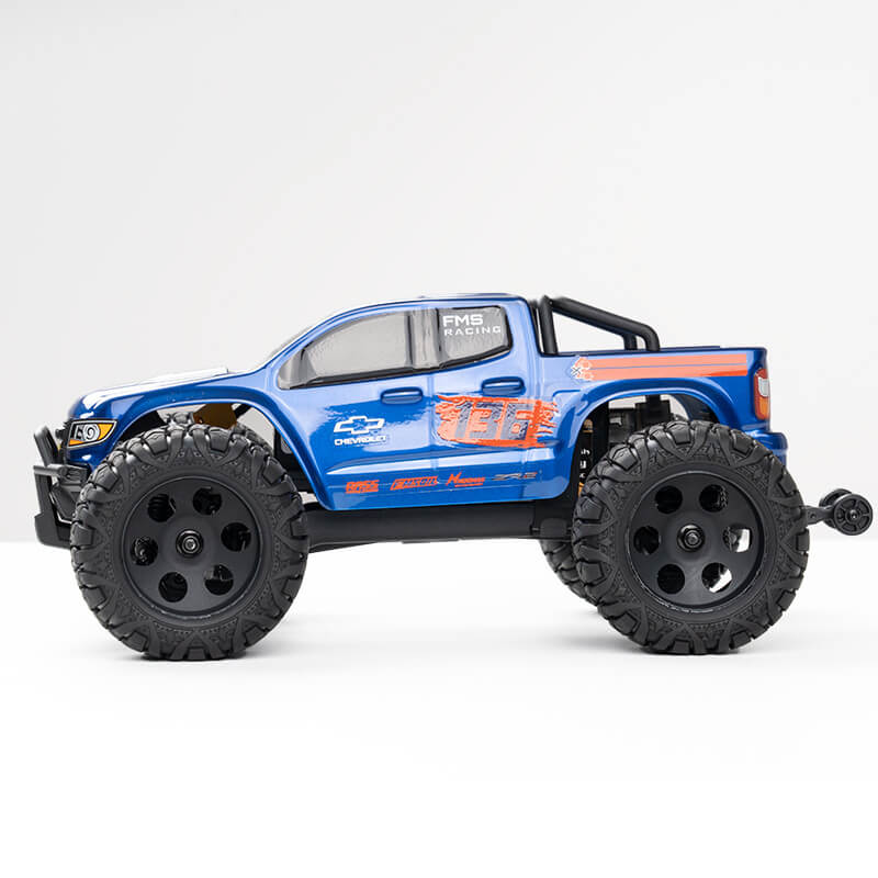 FMS 12421BDRTR BU FMS 1:24 FMT24 Chevrolet Colorado Monster Truck RTR Blue Brushed