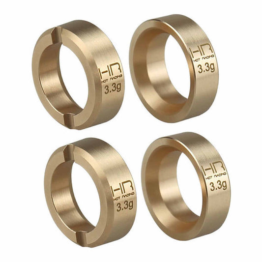 Hot Racing SXTY155H 3.3g Brass Wheel Weights - SCX30