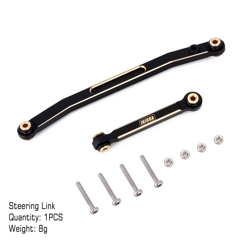 INJORA SCX24-50BK Black Coating Brass Steering Links for SCX24