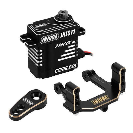 Injora INJS11-ASC18 INJS11 Servo with Brass Servo Mount & Horn for 1/18 Redcat Ascent-18
