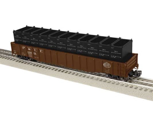 Lionel 2426290 O Gauge Pittsburgh & Lake Erie PS-5 Gondola #10691 - with Coke Containers