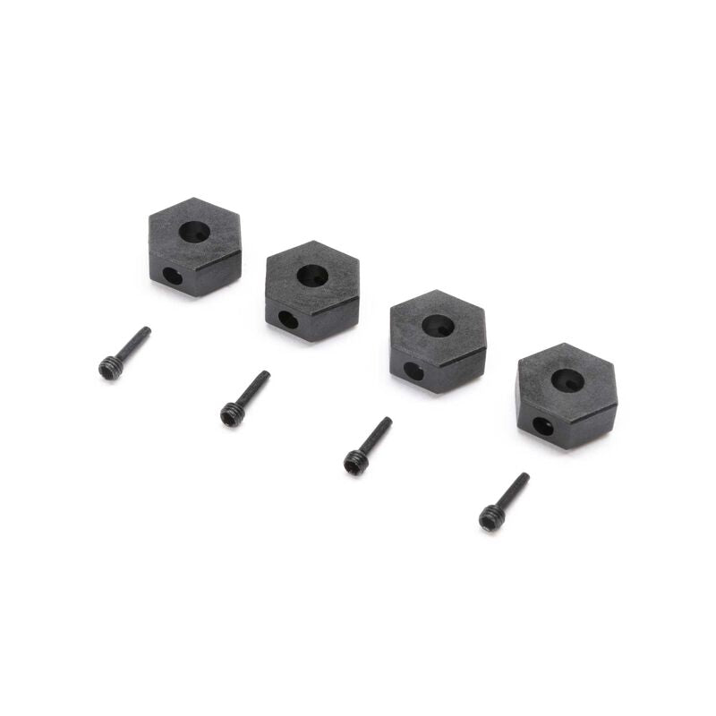 LOSI LOS 212050 12mm Wheel Hex and Screwpin (4): Mini LMT
