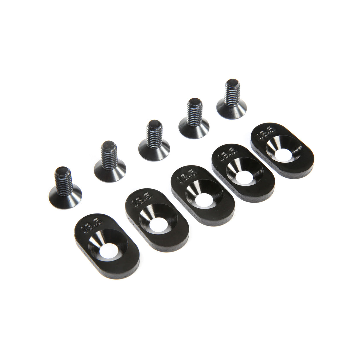 LOSI LOS 252100 Engine Mount Insert and Screws 18.5T, Black (5): 5ive-T 2.0 (fits 62T spur)